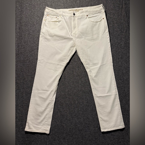 American Eagle white jeans pants mens 40x32 Slim Fit Extreme Flex Stretch nice! - Picture 1 of 11